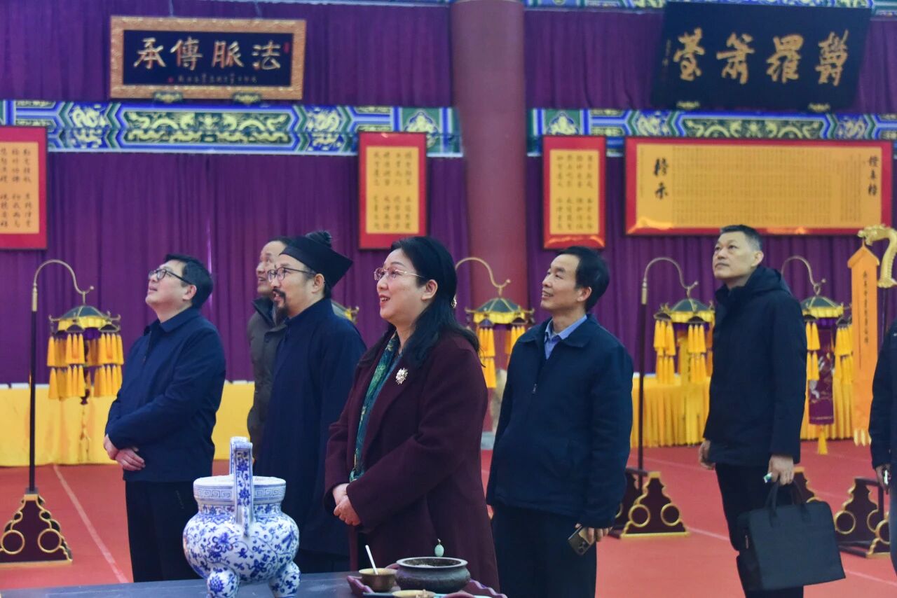 十堰市政协副主席、市侨联主席林华一行调研静乐宫及武当山道教学院-道音文化